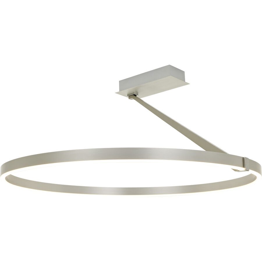 Deckenlampe Nea Kunststoff/Metall silber Ø 80cm - LED - Lichtfarbe: Extra warmweiss - Material: Metall/Kunststoff - Deckenlampe- LED Energiesparlampe