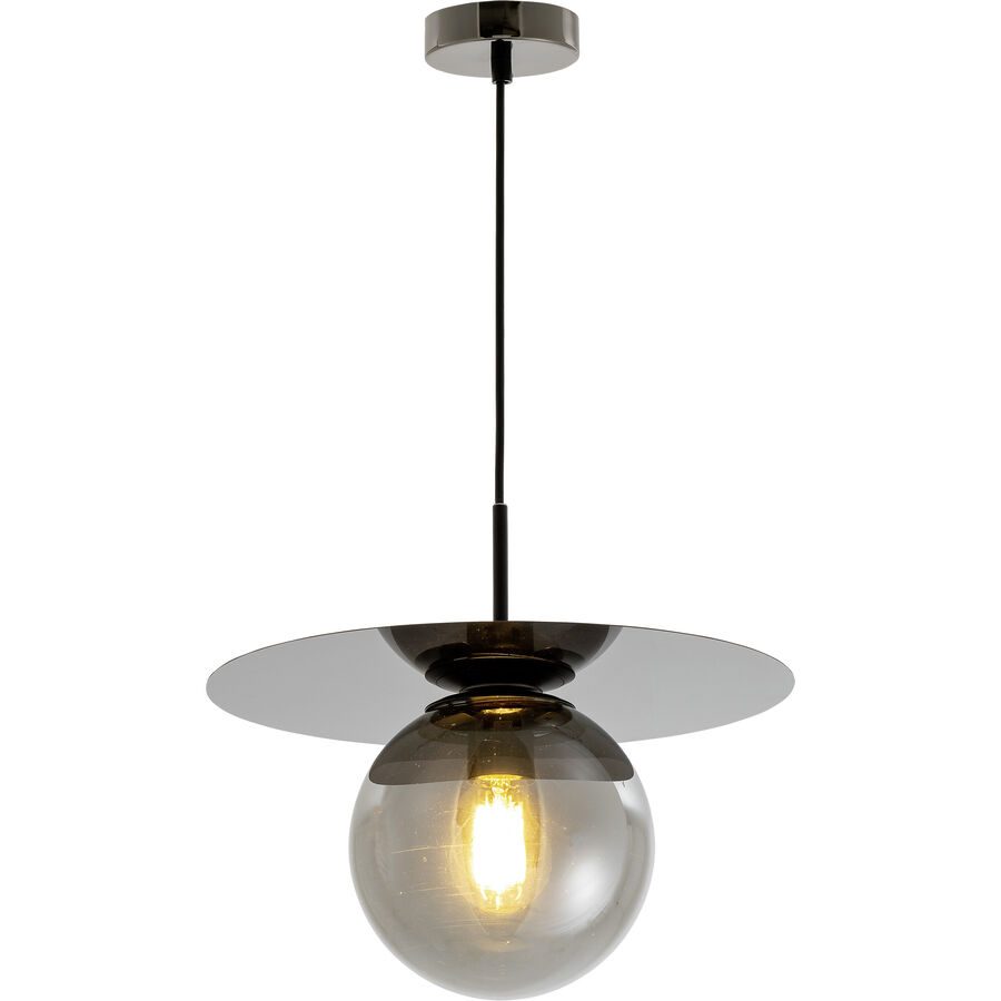 Pendellampe Jolin Grau/Schwarz Glas/Metall 35 cm 120 cm - Farbe: schwarz/grau - Material: Metall/Glas - Pendellampe