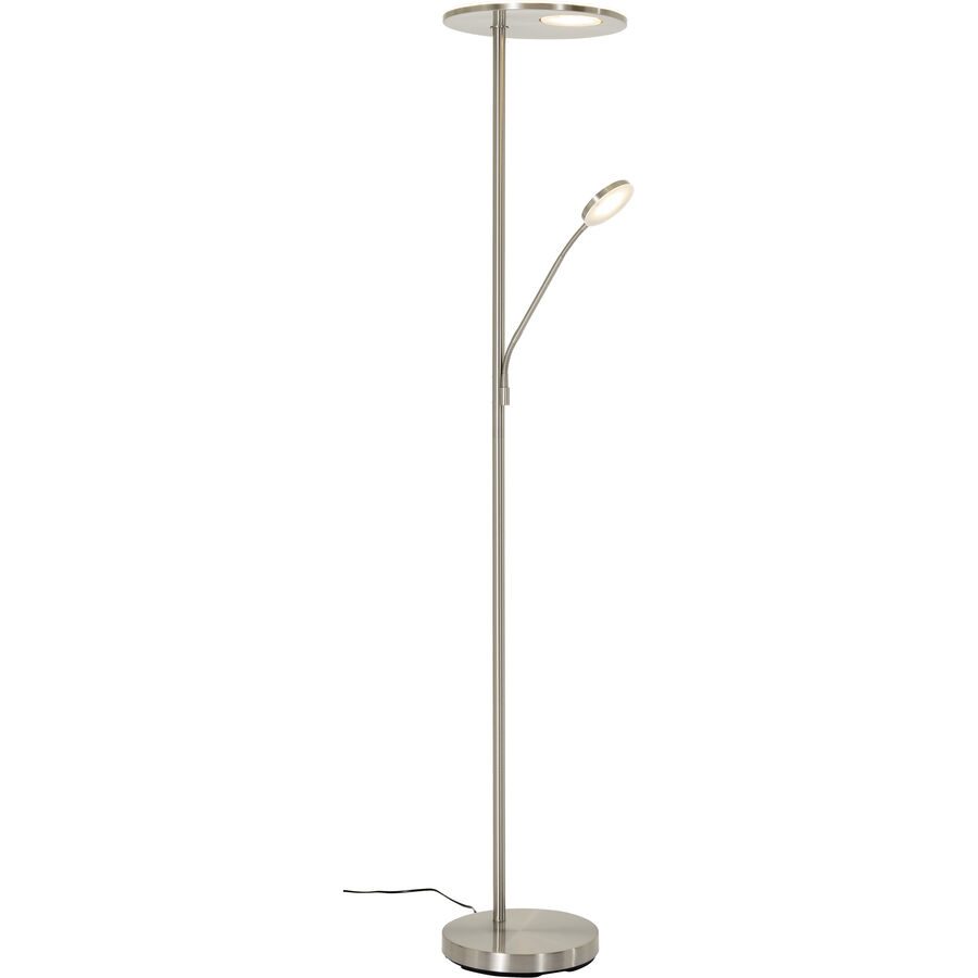 Stehlampe Timea Silber Metall 35 cm 180 cm - LED - Lichtfarbe: Extra warmweiss - Helles Neutralweiss - Stehlampe- LED Energiesparlampe