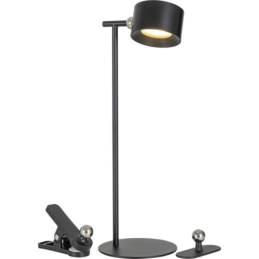 Tischlampe Bono Schwarz Kunststoff/Metall 12.7 cm 36.6 cm - LED - Lichtfarbe: Extra warmweiss - Tageslichtweiss - Material: Metall/Kunststoff -