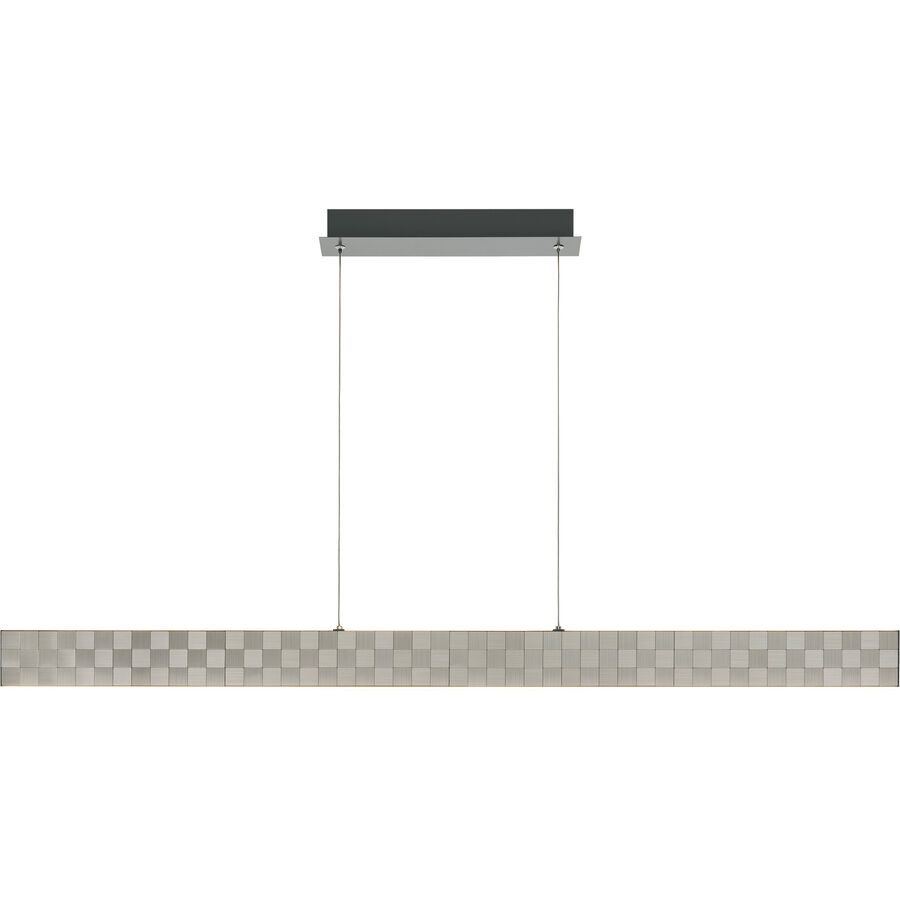 Pendellampe Elva Grau Metall 122 cm 120 cm - LED - Lichtfarbe: Warmweiss - Pendellampe- LED Energiesparlampe