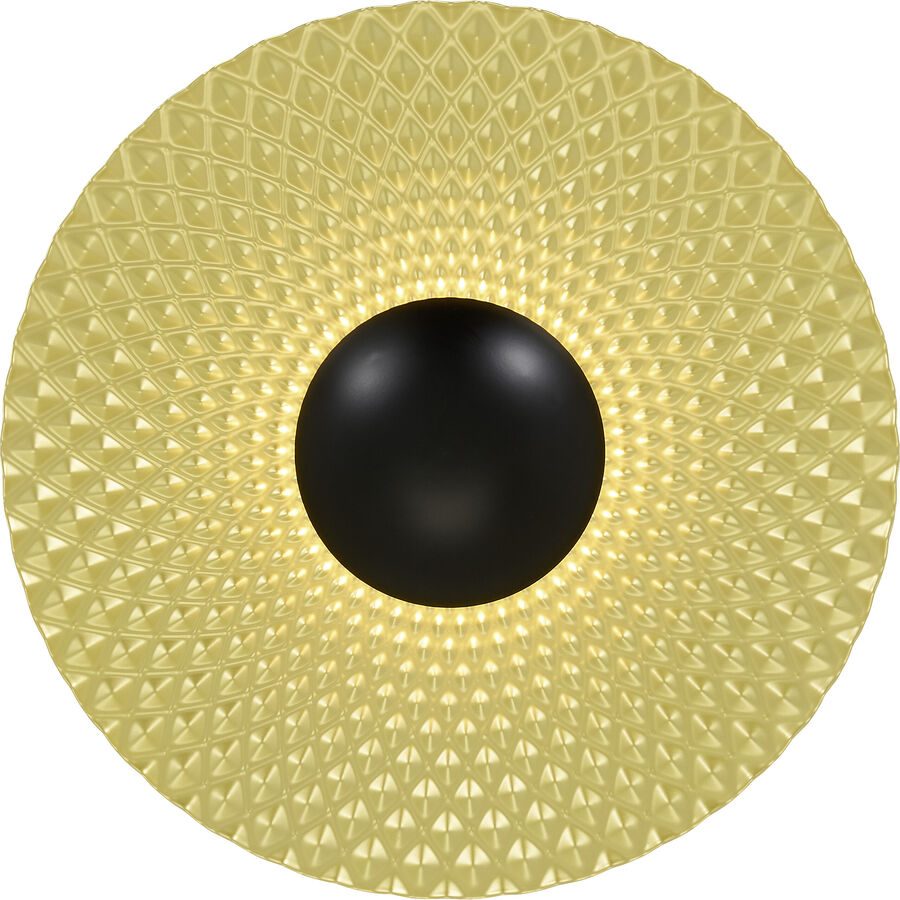 Wandlampe Jola Gold/Schwarz Metall 35 cm 6.8 cm - LED - Lichtfarbe: Helles Neutralweiss - Wandlampe- LED Energiesparlampe