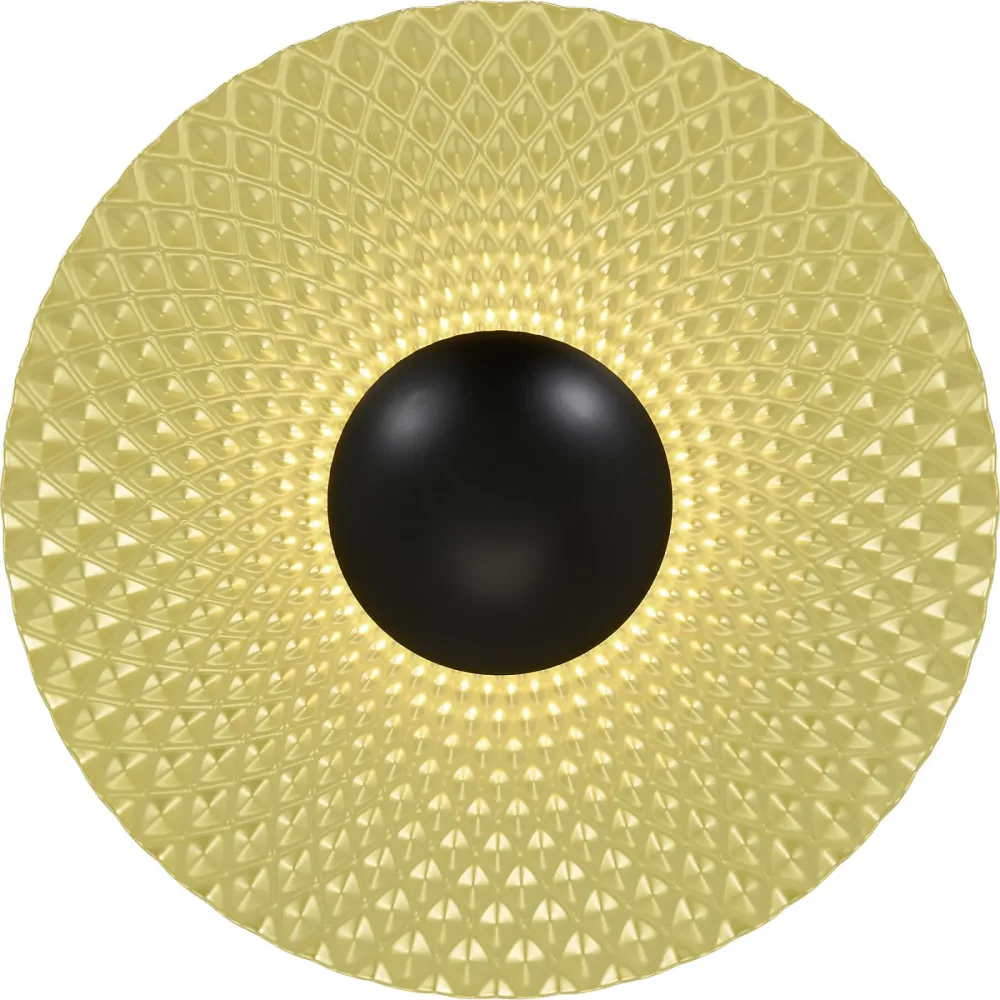 Wandlampe Jola Gold/Schwarz Metall 35 cm 6.8 cm - LED - Lichtfarbe: Helles Neutralweiss - Wandlampe- LED Energiesparlampe