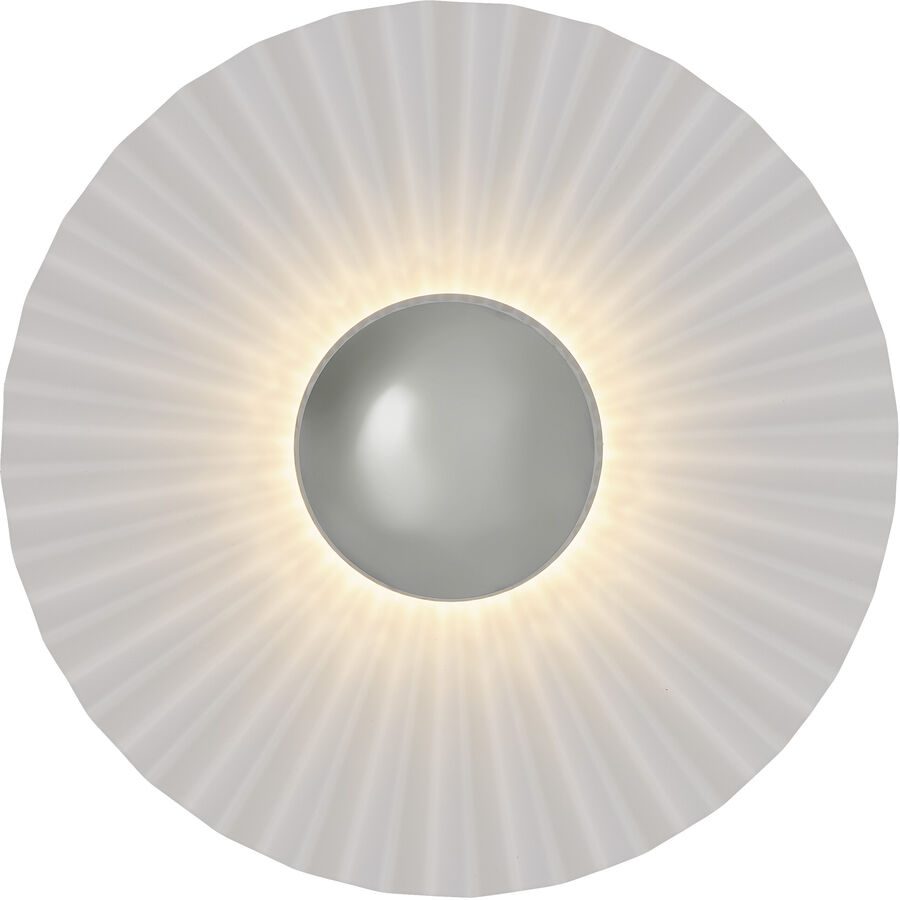Wandlampe Larea Weiss Metall 35 cm 6.8 cm - LED - Lichtfarbe: Helles Neutralweiss - Wandlampe- LED Energiesparlampe