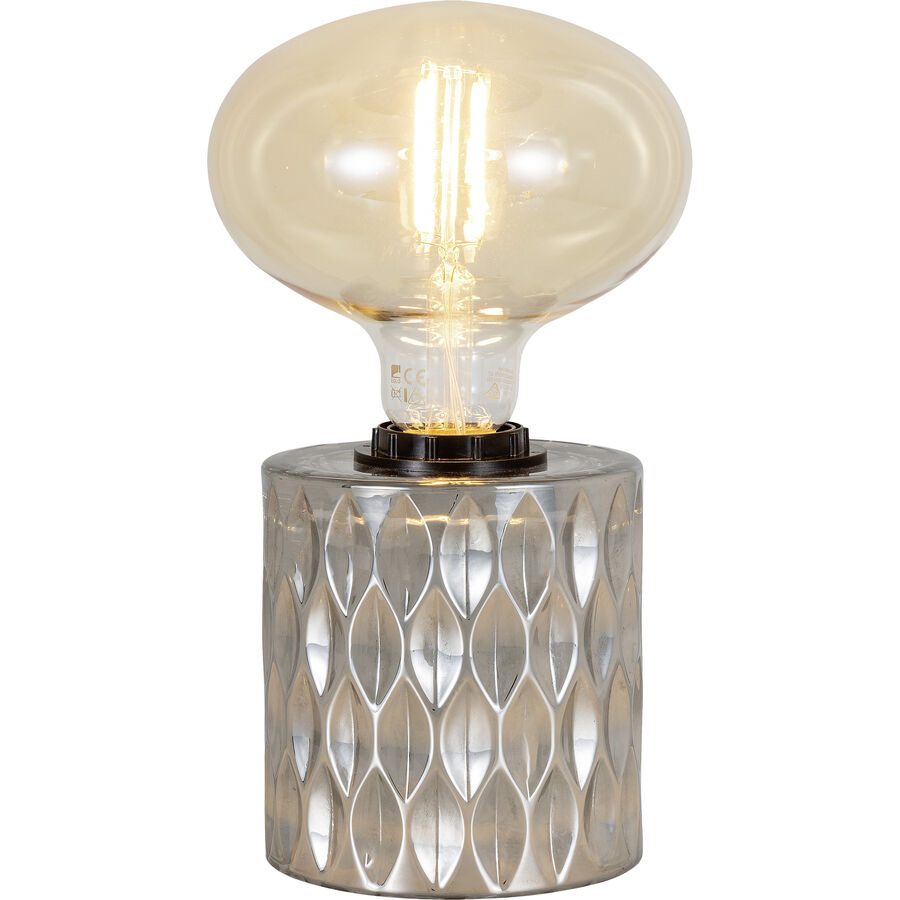 Tischlampe Anisa Silber Glas 10 cm 12 cm - Tischlampe