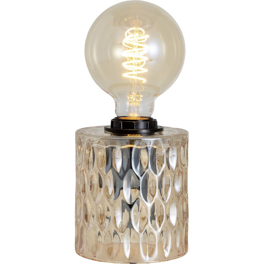 Tischlampe Anisa Braun Glas 10 cm 12 cm - Farbe: amber - Tischlampe