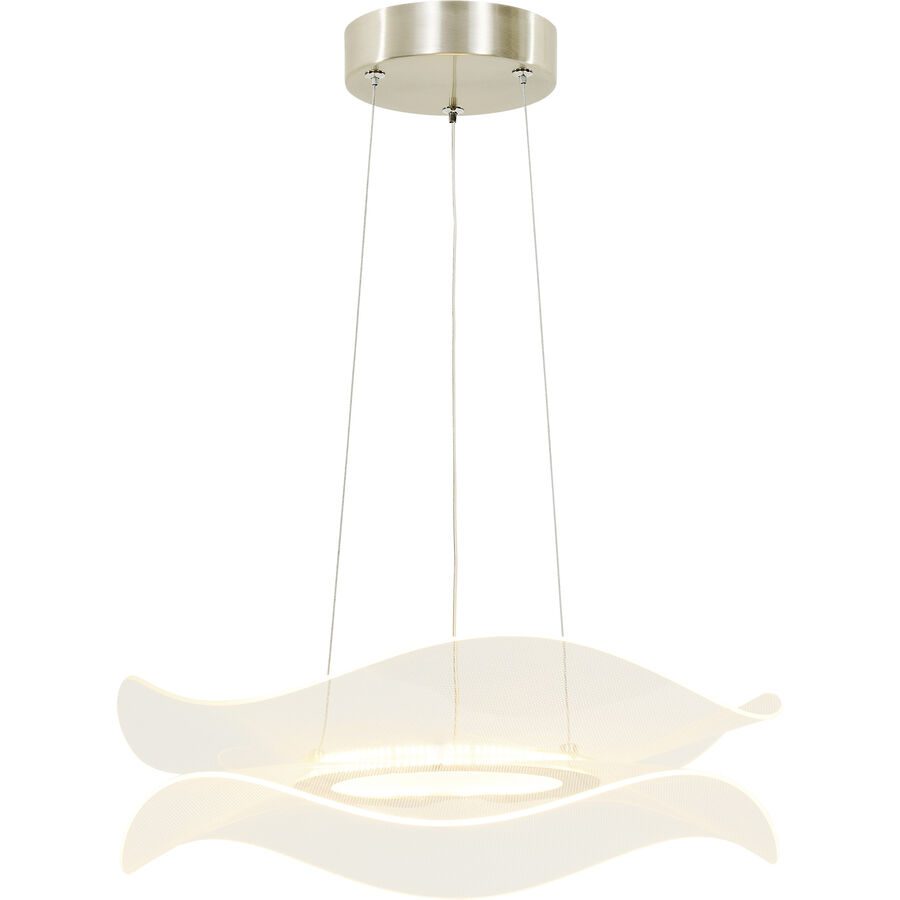 Pendellampe Lorena Transparent/Silber Kunststoff/Metall 44 cm 120 cm - LED - Lichtfarbe: Extra warmweiss - Material: Metall/Kunststoff - Pendellampe-