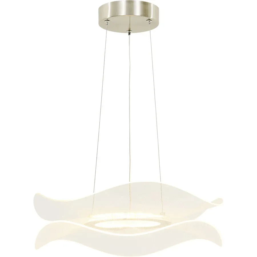 Pendellampe Lorena Transparent/Silber Kunststoff/Metall 44 cm 120 cm - LED - Lichtfarbe: Extra warmweiss - Material: Metall/Kunststoff - Pendellampe-