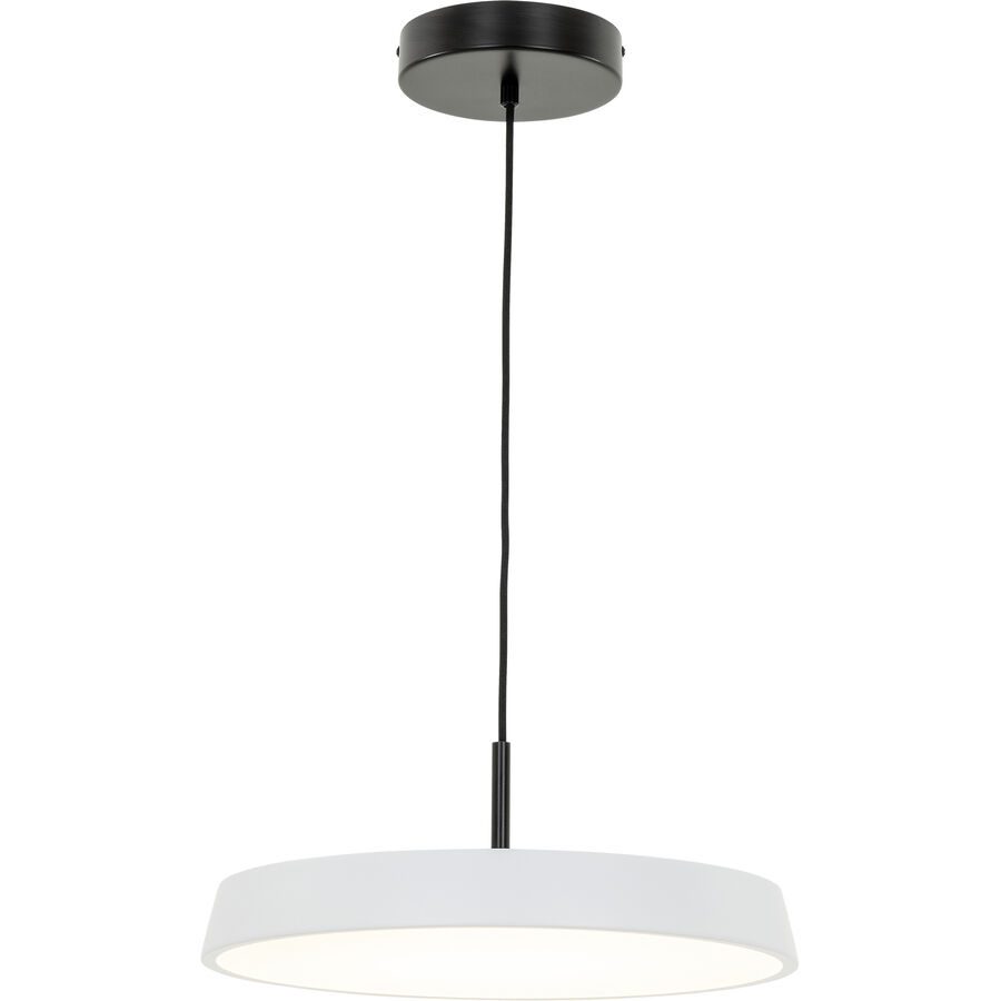 Pendellampe Ellis Schwarz/Weiss Aluminium 40 cm 120 cm - Farbe: weiss/schwarz - LED - Lichtfarbe: Extra warmweiss - Pendellampe- LED Energiesparlampe