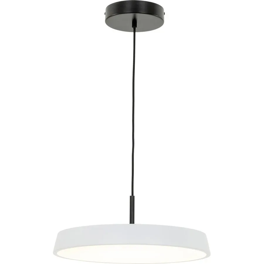 Pendellampe Ellis Schwarz/Weiss Aluminium 40 cm 120 cm - Farbe: weiss/schwarz - LED - Lichtfarbe: Extra warmweiss - Pendellampe- LED Energiesparlampe