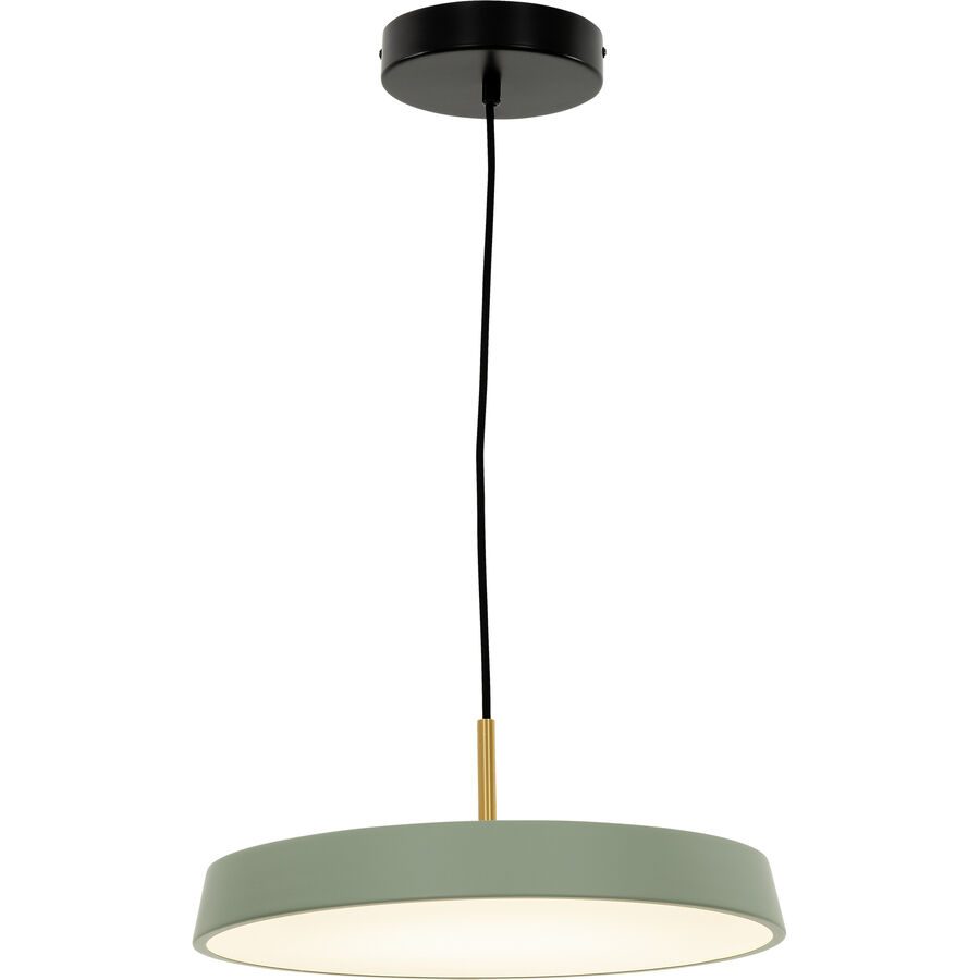 Pendellampe Ellis Grün Aluminium 40 cm 120 cm - Farbe: messing/grün - LED - Lichtfarbe: Extra warmweiss - Pendellampe- LED Energiesparlampe