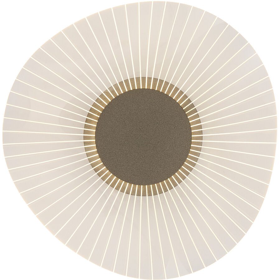 Wandlampe Jule Braun Aluminium/Eisen/Glas 24 cm 7.5 cm - LED - Lichtfarbe: Warmweiss - Wandlampe- LED Energiesparlampe