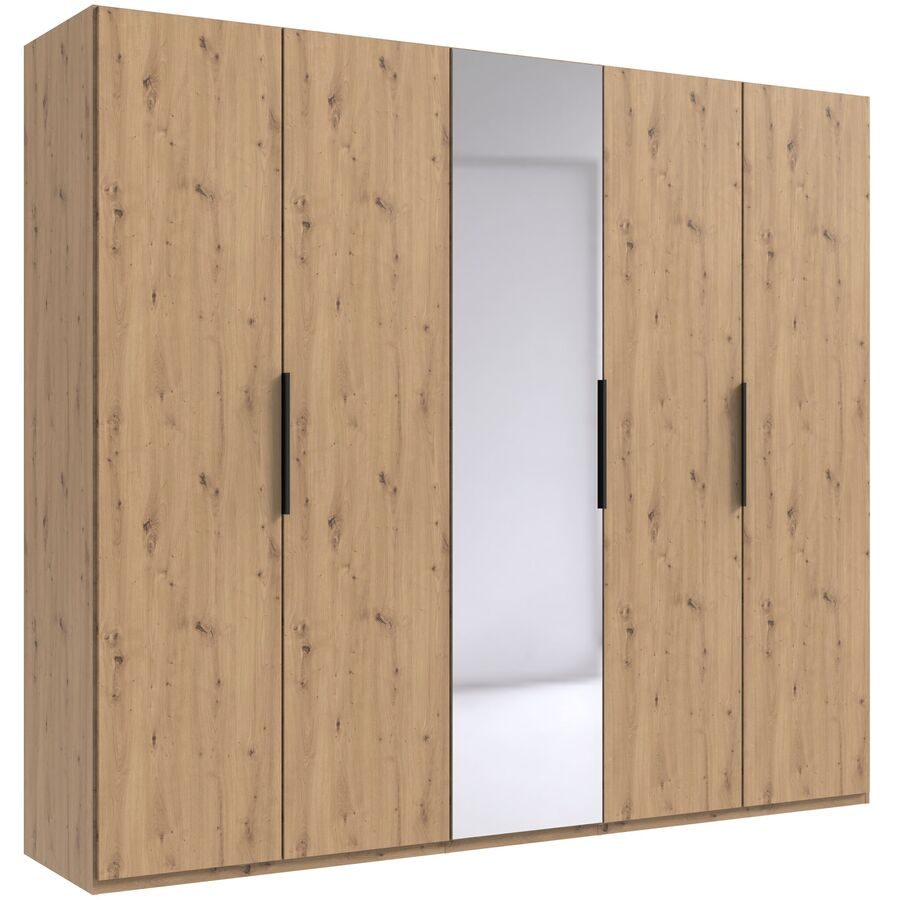 Kleiderschrank Sanko Braun Holz 250 cm 58 cm 216 cm - Farbe: Eiche Nachbildung - Material: Holzwerkstoff - Kleiderschrank