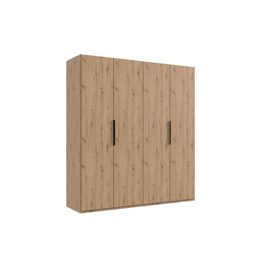 Kleiderschrank Sanko Braun Holz 200 cm 58 cm 216 cm - Farbe: Eiche Nachbildung - Material: Holzwerkstoff - Kleiderschrank