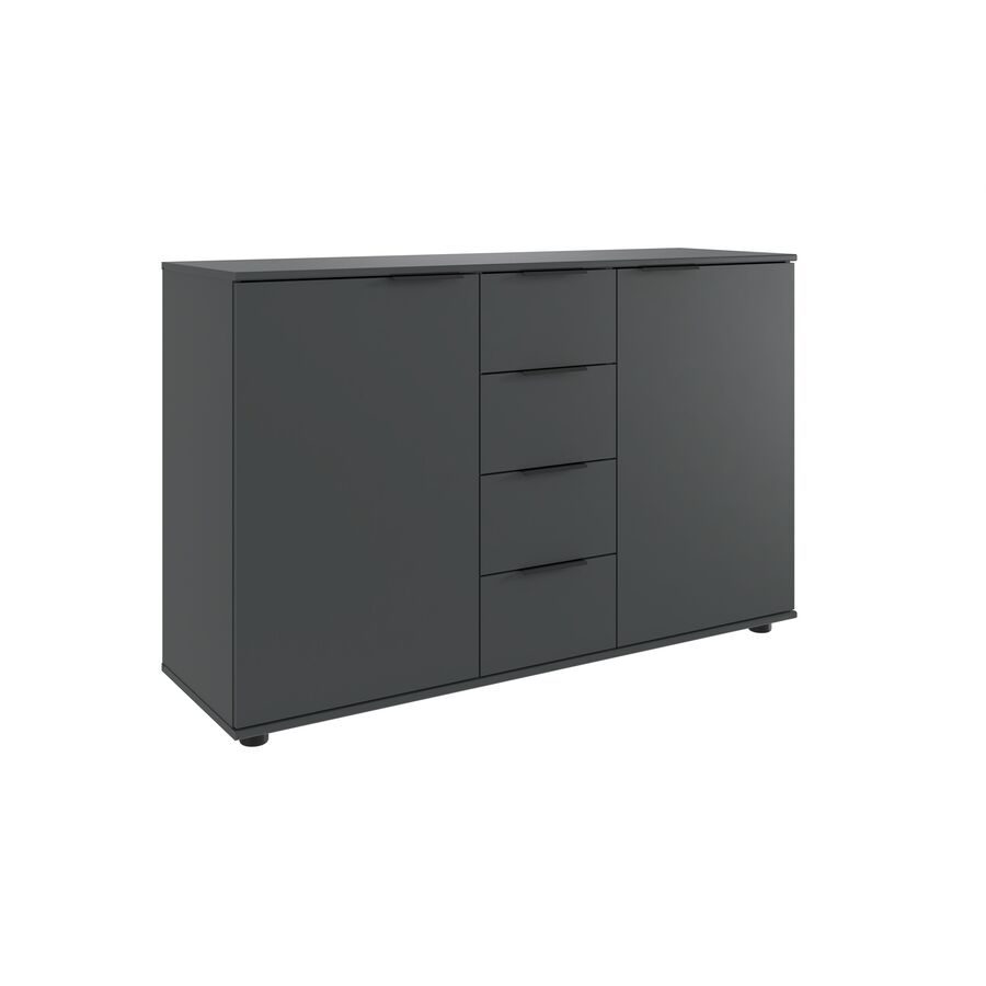Kommode Metaa Grau Holzwerkstoff 130 cm 41 cm - Farbe: graphit - Kommode