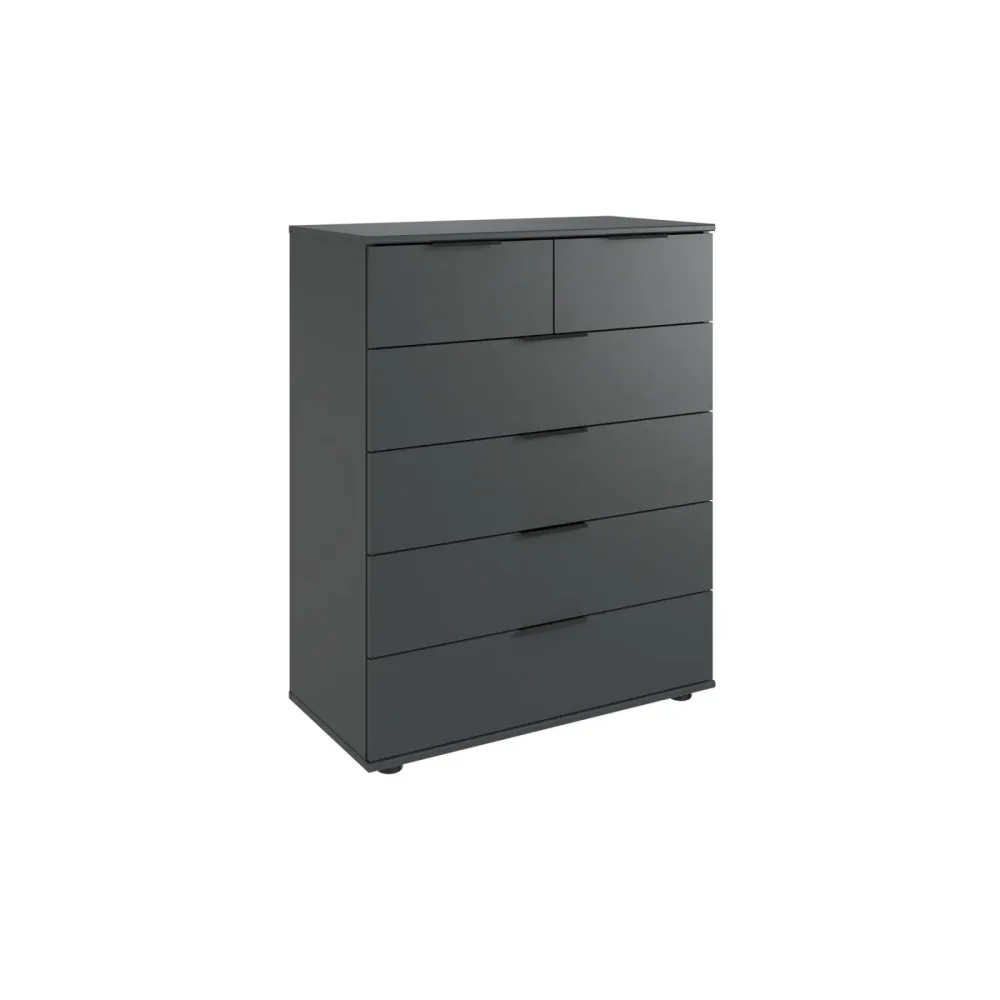 Kommode Metaa Grau Holzwerkstoff 82 cm 42 cm - Farbe: graphit - Kommode