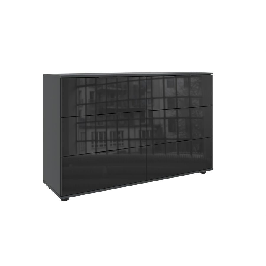Kommode Metac Grau Holzwerkstoff 130 cm 41 cm - Farbe: graphit - Kommode