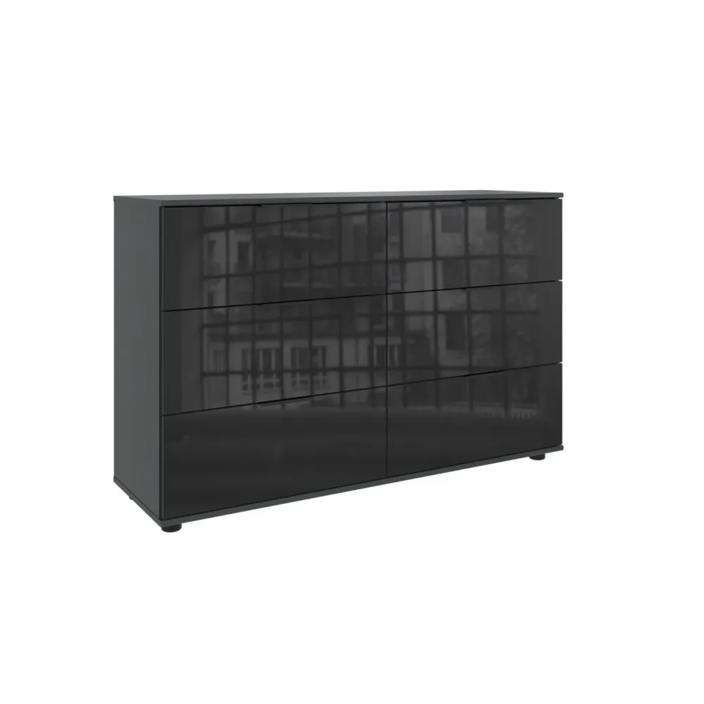 Kommode Metac Grau Holzwerkstoff 130 cm 41 cm - Farbe: graphit - Kommode