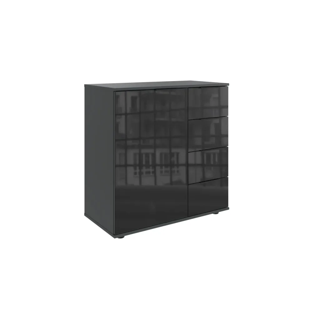 Kommode Metac Grau Holzwerkstoff 81 cm 41 cm - Farbe: graphit - Kommode