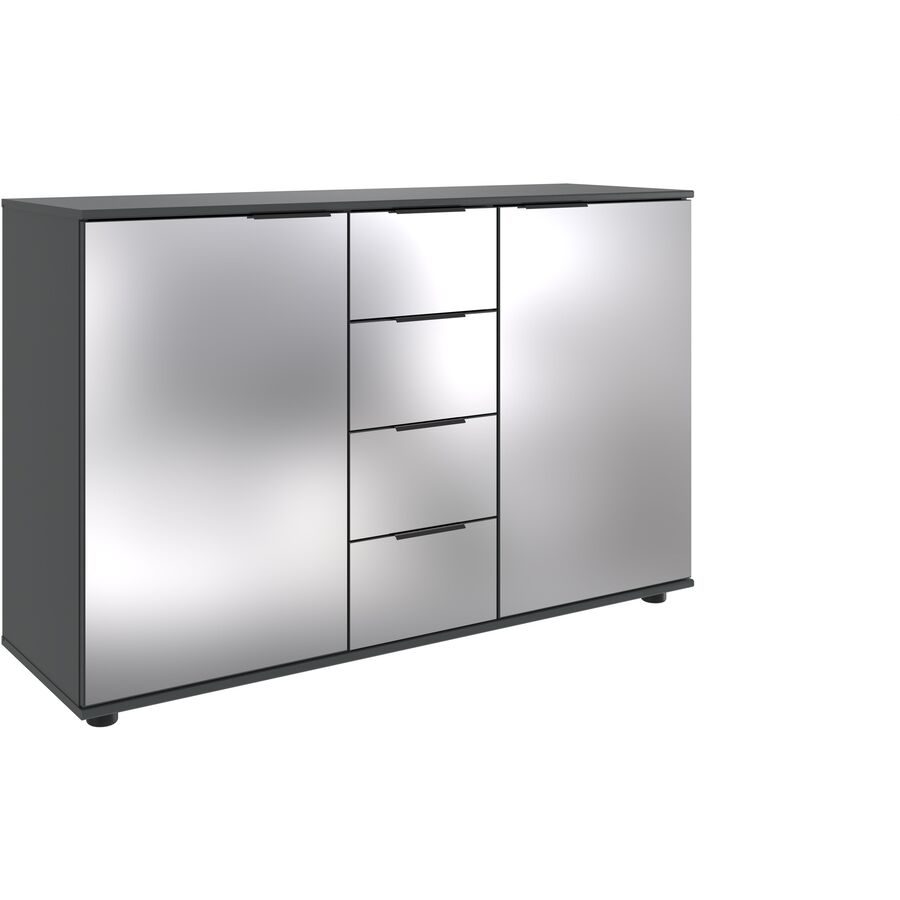 Kommode Metac Grau Holzwerkstoff 130 cm 41 cm - Farbe: graphit - Kommode