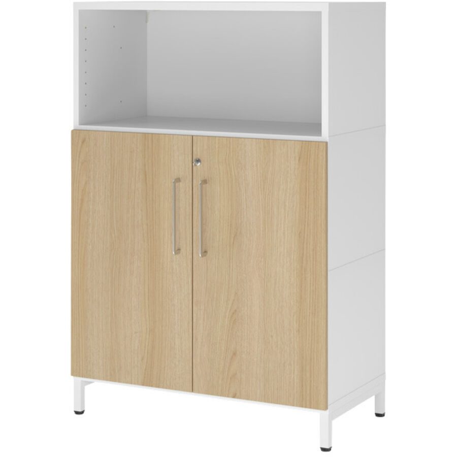Aktenschrank Flexwall Weiss/Braun Holz 41.7 cm 80 cm 118 cm - Farbe: Weiss, Natur - Material: Holzwerkstoff - Aktenschrank