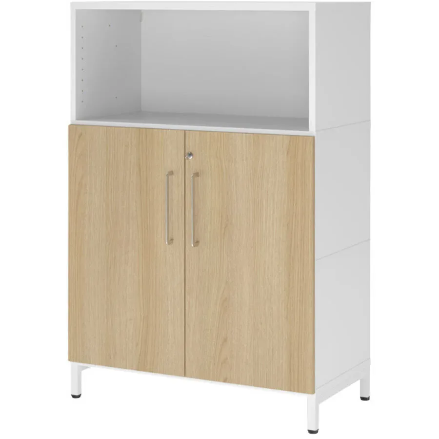 Aktenschrank Flexwall Weiss/Braun Holz 41.7 cm 80 cm 118 cm - Farbe: Weiss, Natur - Material: Holzwerkstoff - Aktenschrank