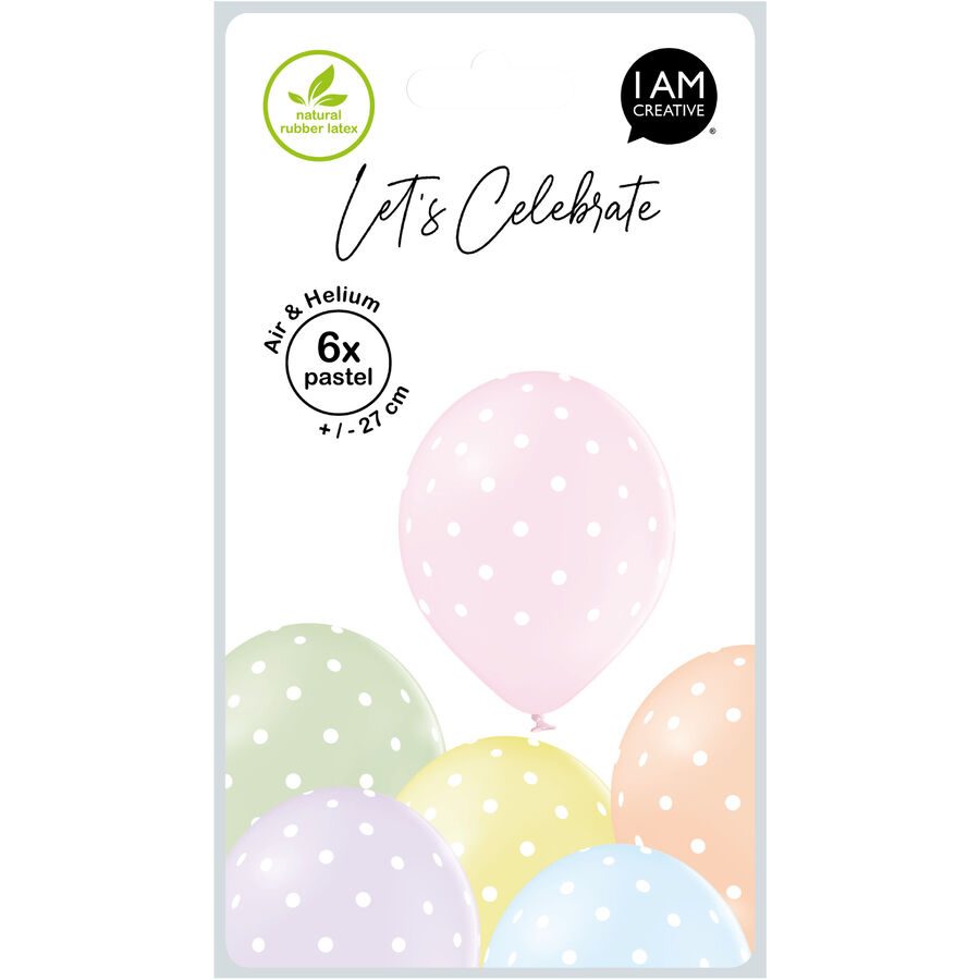 Luftballons I am creative Mehrfarbig Kautschuk - Farbe: pastell - Material: Naturkautschuk - Luftballons