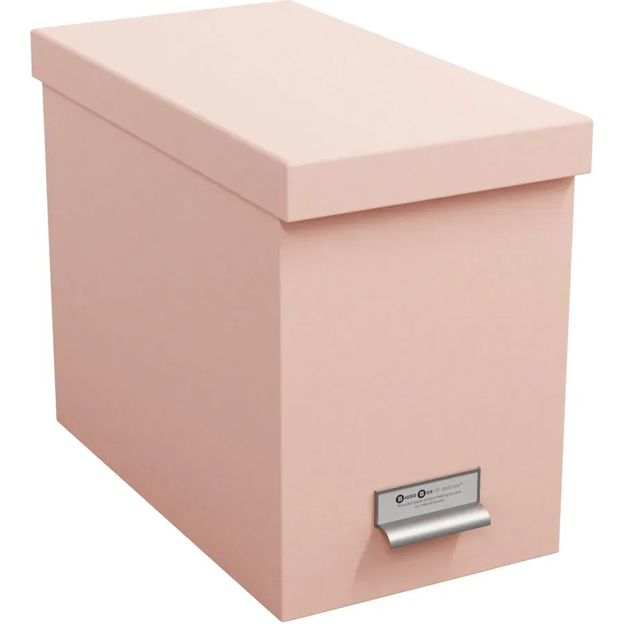 Hängeregisterbox Bigso Box Magenta Metall/Papier 18.5 cm 35 cm 26.5 cm - Farbe: Dusty Pink - Material: Papier/Metall - Hängeregisterbox