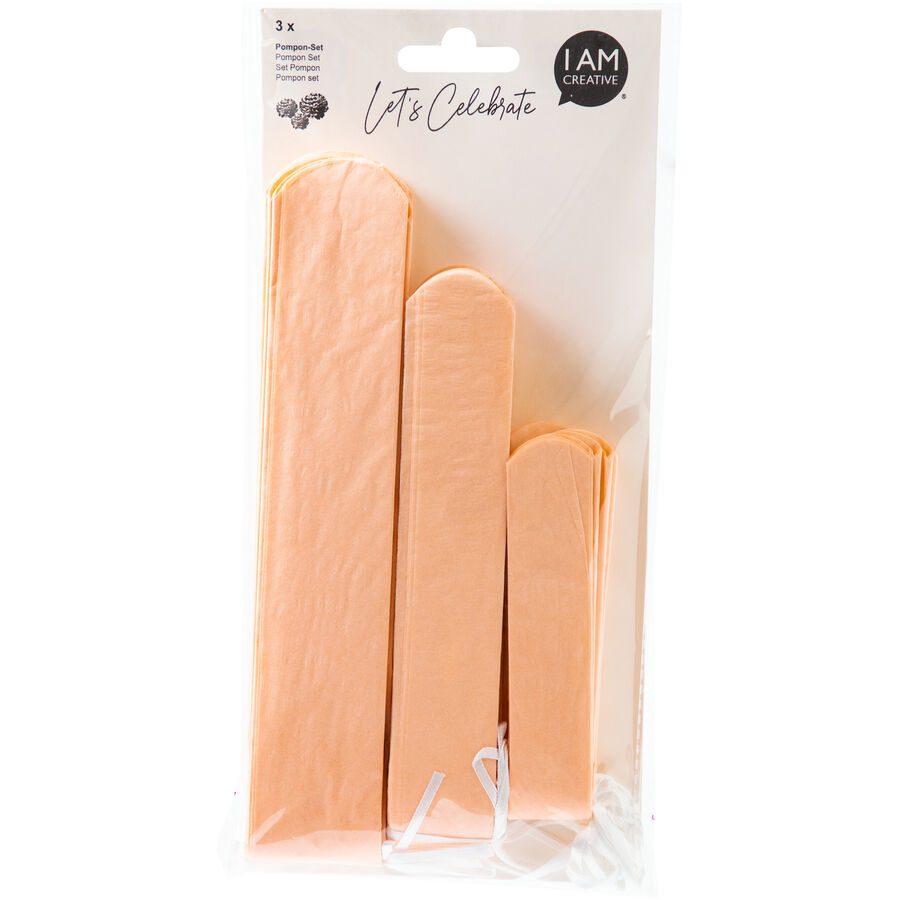 Girlande I am creative - Farbe: lachs - Material: Seidenpapier - Girlande