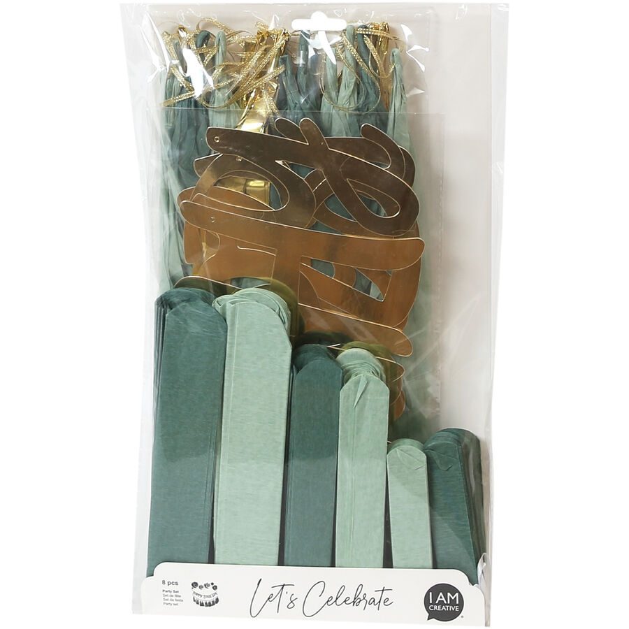 Girlande I am creative Gold/Cyan 43 cm - Farbe: gold/mint - Material: Mix - Girlande