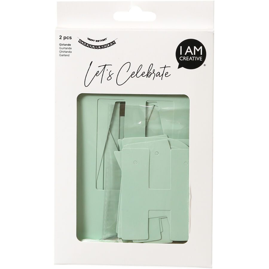 Girlande I am creative Lila Papier 230 cm 24 cm - Farbe: lavendel - Girlande