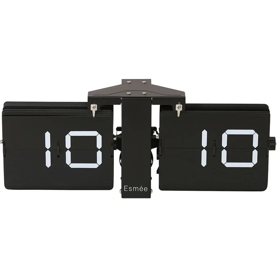 ESMEE Wanduhr Flip Clock MES24000603 schwarz