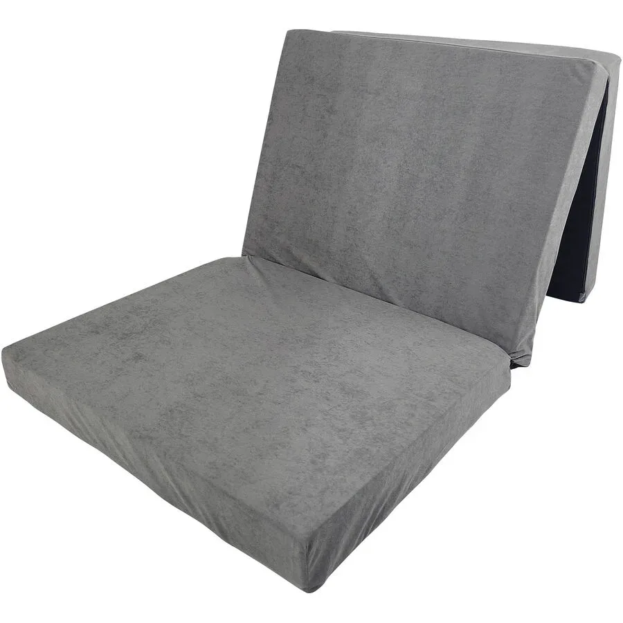 Klappmatratze Teo Grau Kunststoff 80 cm 195 cm - Material: Mikrofaser - Klappmatratze