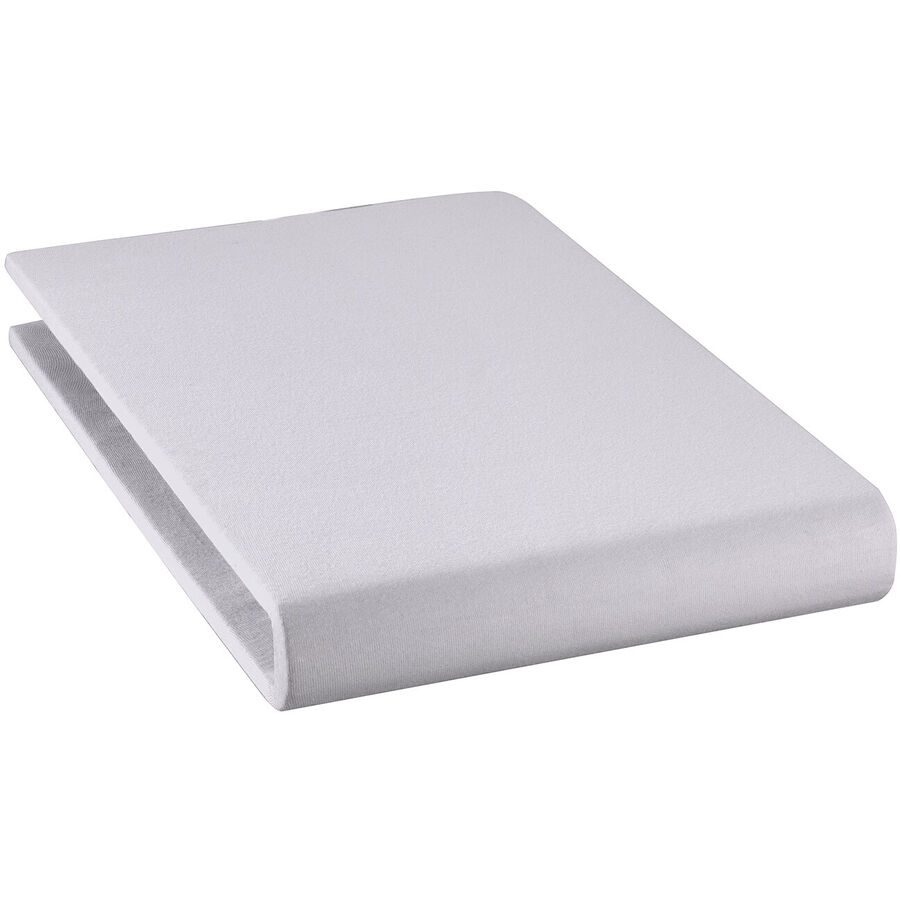 Fixleintuch Rahel Silber Baumwolle 160 cm 30 cm - Material: 94% Bio Baumwolle GOTS / 6% Elasthan - Fixleintuch