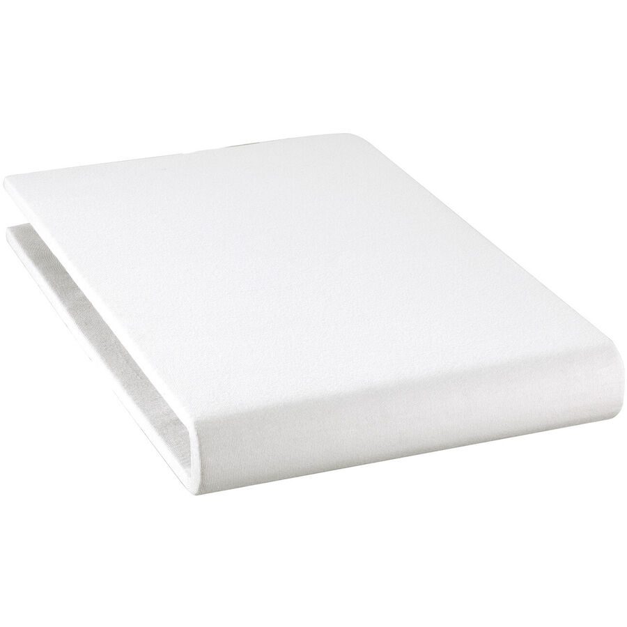 Fixleintuch Rahel Weiss Baumwolle 90 cm 30 cm - Material: 94% Bio Baumwolle GOTS / 6% Elasthan - Fixleintuch