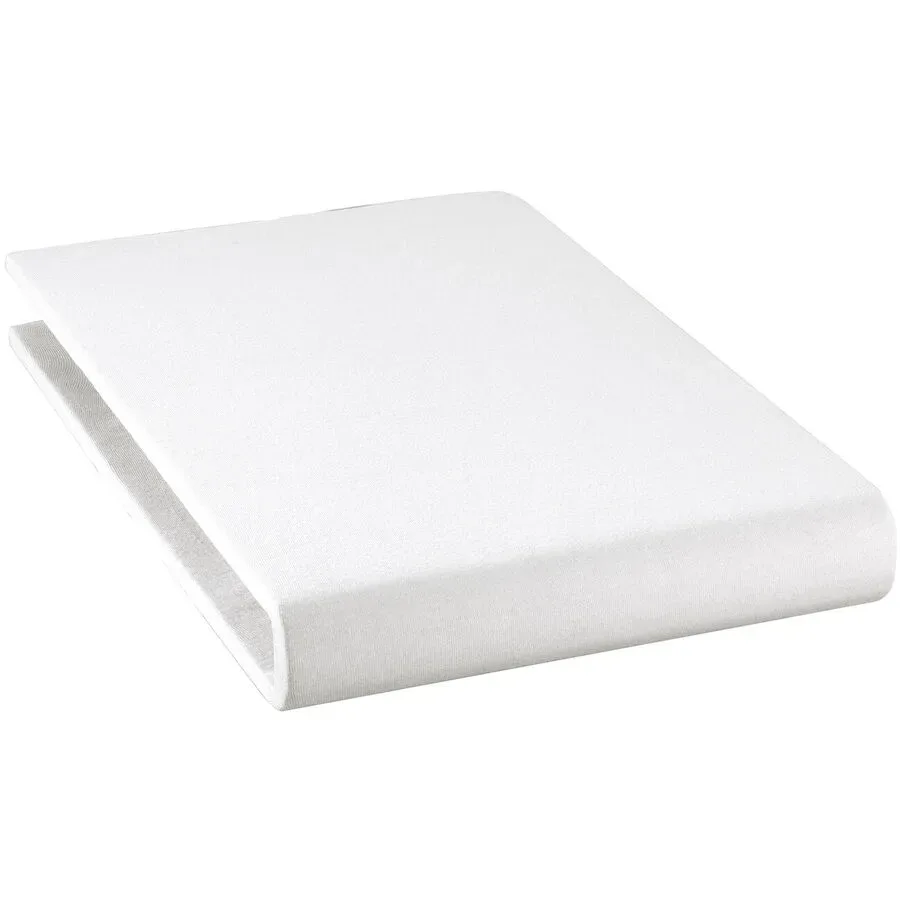Fixleintuch Rahel Weiss Baumwolle 90 cm 30 cm - Material: 94% Bio Baumwolle GOTS / 6% Elasthan - Fixleintuch