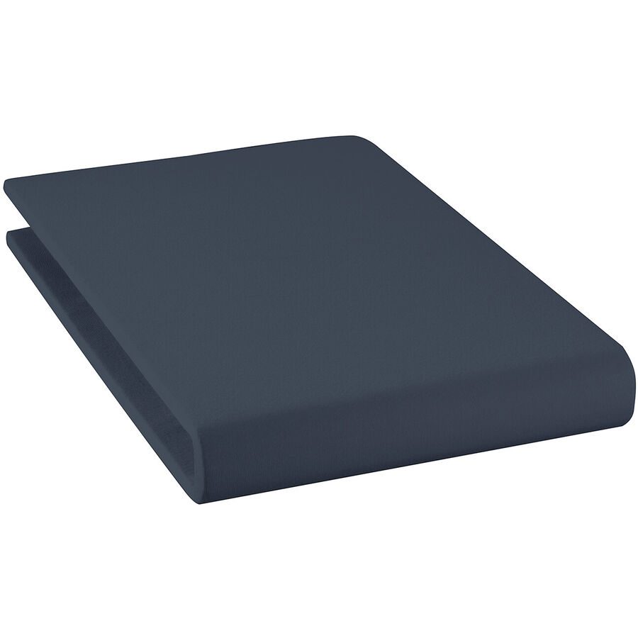 Fixleintuch Jael Blau Baumwolle 180 cm 200 cm - Material: 94% Bio Baumwolle GOTS / 6% Elasthan - Fixleintuch