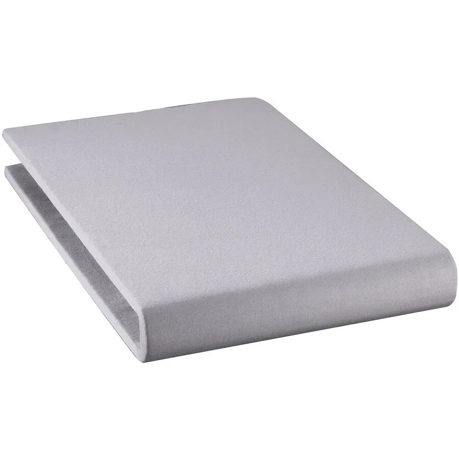 Fixleintuch Jael Grau Baumwolle 160 cm 200 cm - Farbe: schiefer - Material: 94% Bio Baumwolle GOTS / 6% Elasthan - Fixleintuch