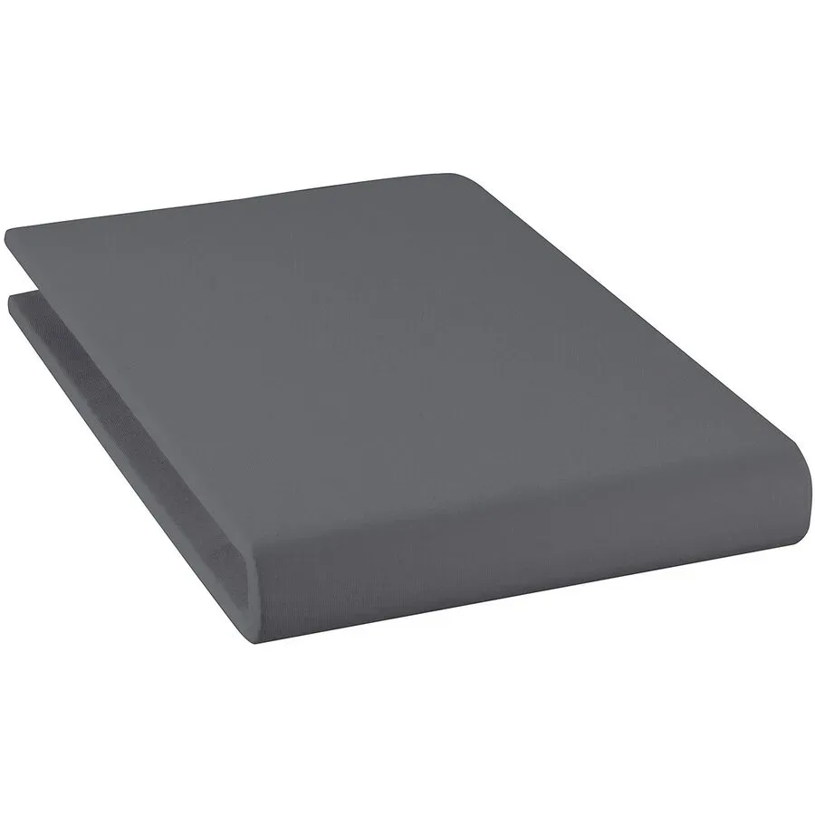 Fixleintuch Jael Grau Baumwolle 160 cm 200 cm - Material: 94% Bio Baumwolle GOTS / 6% Elasthan - Fixleintuch