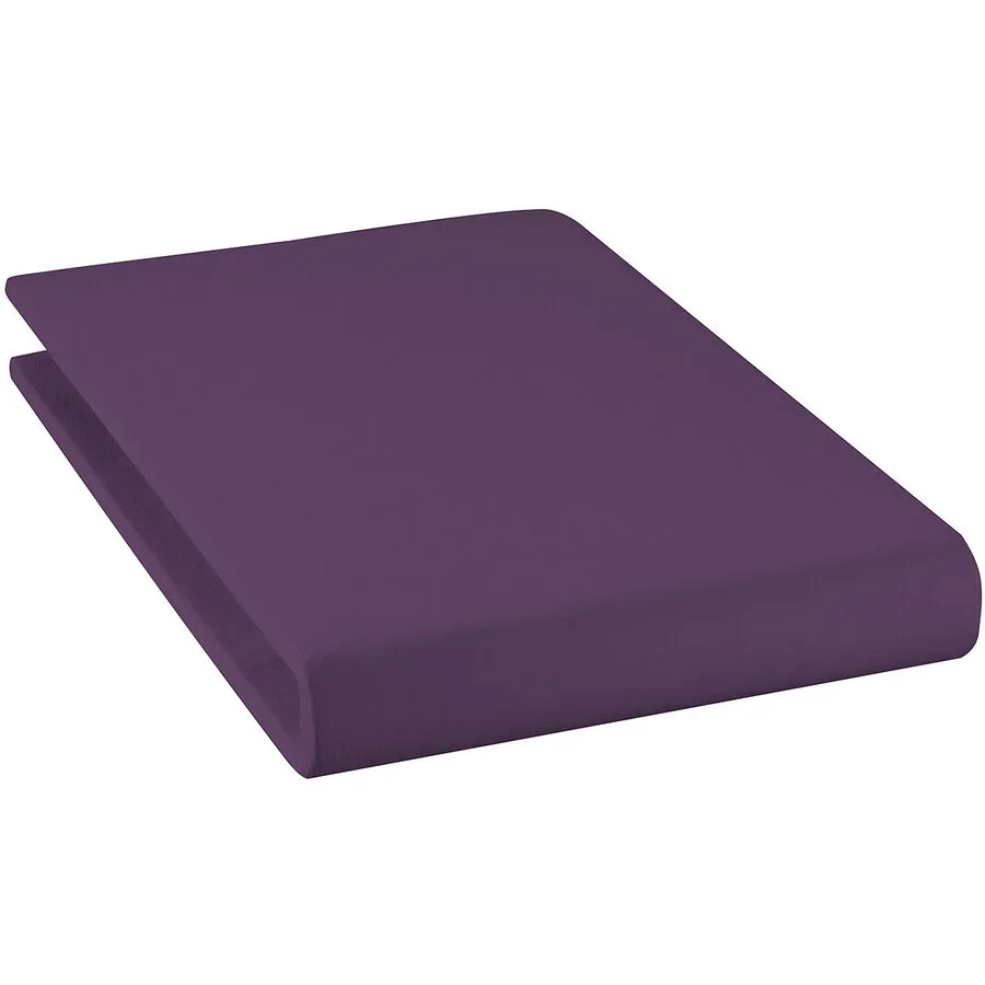 Fixleintuch Jael Lila Baumwolle 120 cm 200 cm - Farbe: violet - Material: 94% Bio Baumwolle GOTS / 6% Elasthan - Fixleintuch