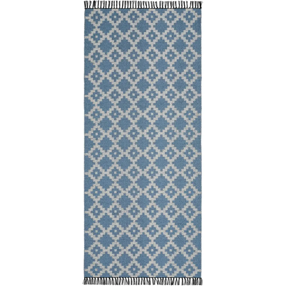 HORREDSMATTAN Outdoor-Teppich Leia Blau 80 cm 350 cm - Material: Mischgewebe - Outdoor-Teppich