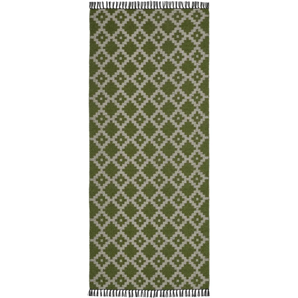 HORREDSMATTAN Outdoor-Teppich Leia Grün 80 cm 350 cm - Material: Mischgewebe - Outdoor-Teppich