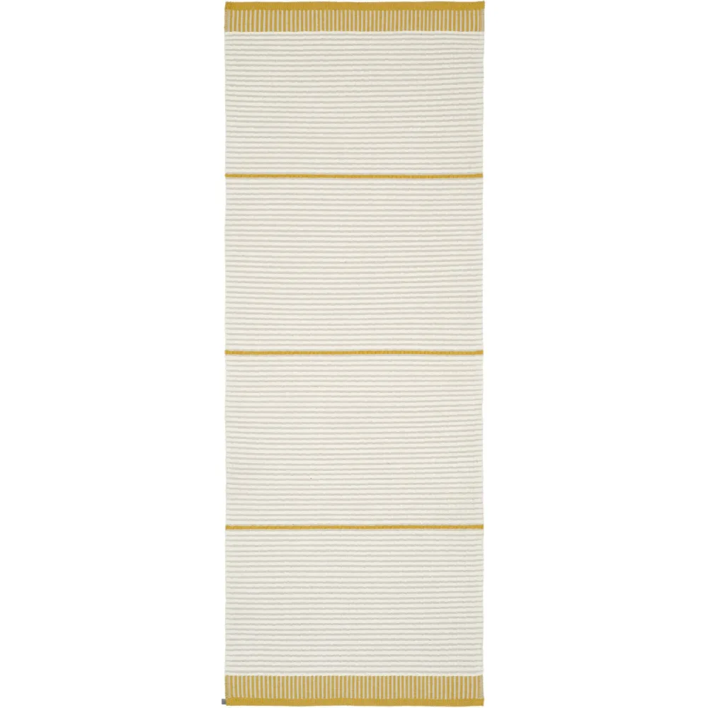 HORREDSMATTAN Teppich Solvik Gelb Polyester/Wolle 75 cm 300 cm - Farbe: senfgelb - Material: Wolle/Polyester - Teppich