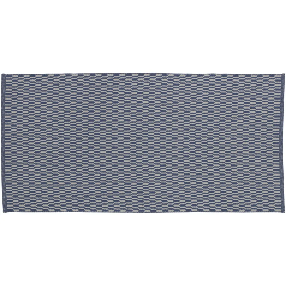 HORREDSMATTAN Teppich Tjörn Blau Polyester/Wolle 75 cm 200 cm - Material: Wolle/Polyester - Teppich