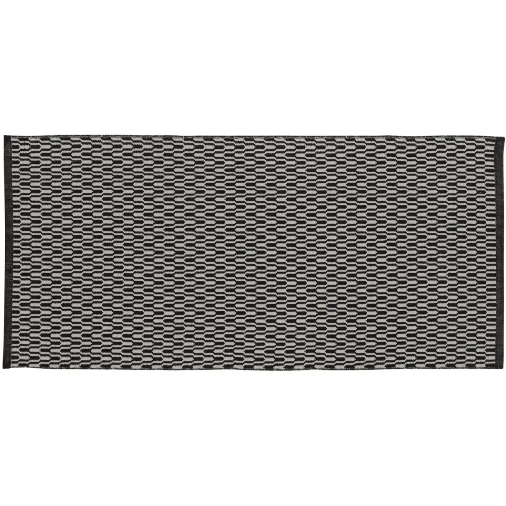 HORREDSMATTAN Teppich Tjörn Schwarz Polyester/Wolle 75 cm 200 cm - Material: Wolle/Polyester - Teppich
