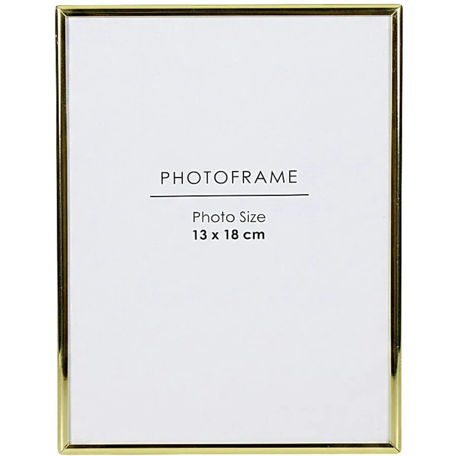 Bilderrahmen Natural & Feminine Glamour Gold Glas/Metall 13.5 cm 18.5 cm - Material: Metall/Glas - Bilderrahmen