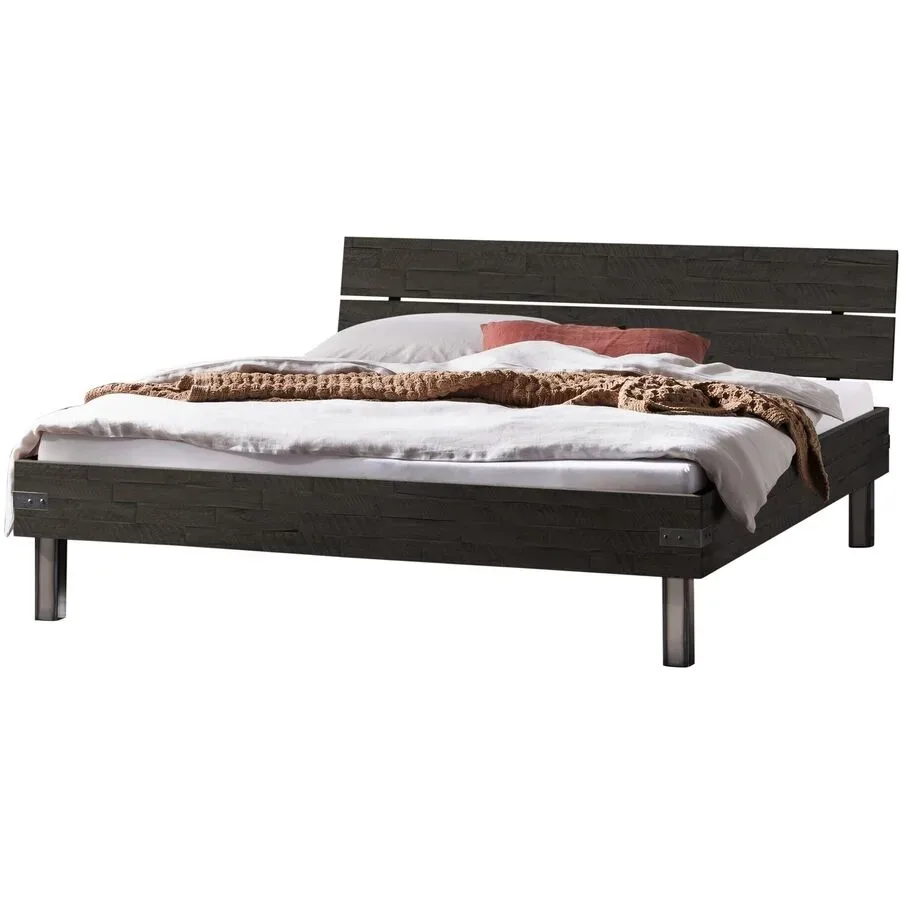 Hasena Bett Anelma Braun Holz 100 x 200 cm - Farbe: akazie - Bett