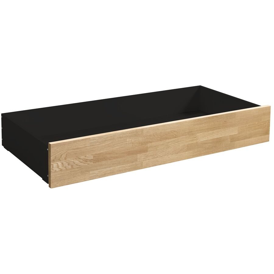 Hasena Bettschubkasten Roll-Box Braun/Grau Holz/MDF 137 cm 67 cm - Farbe: Eiche Bianco/Anthrazit - Material: Eiche/MDF - Bettschubkasten