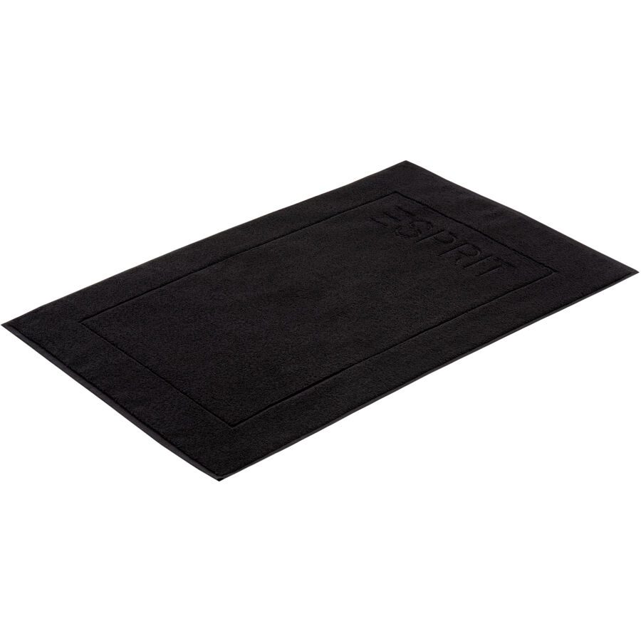 Esprit Badteppich Modern Solid Schwarz Baumwolle 60 cm 90 cm - Material: 100% Baumwolle - Badteppich
