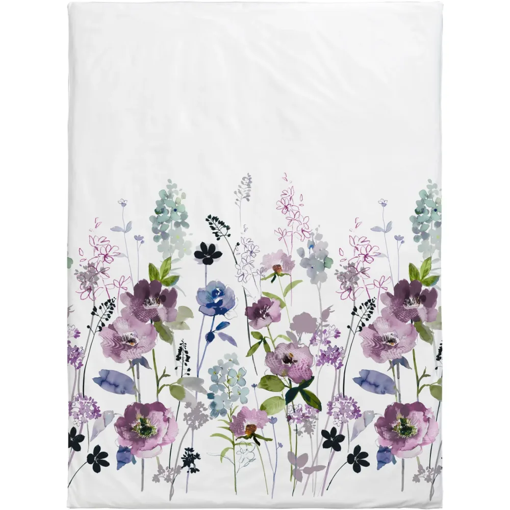 Duvetbezug Talinda Blau/Rosa Baumwolle 210 cm 160 cm - Farbe: rosa/blau - Duvetbezug